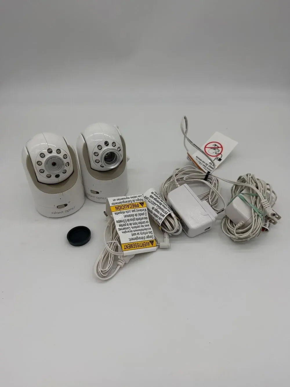 Set of 2 Infant Optics DXR-8 Wireless Baby Monitor Cameras w/ 1 Zoom Lens Cords
